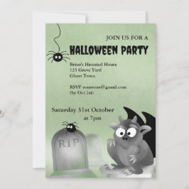 Gargoyle Halloween Party Invitation Inbjudningar