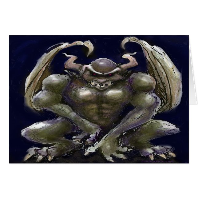 Gargoyle Hälsningskort (Framsidan Horizontal)