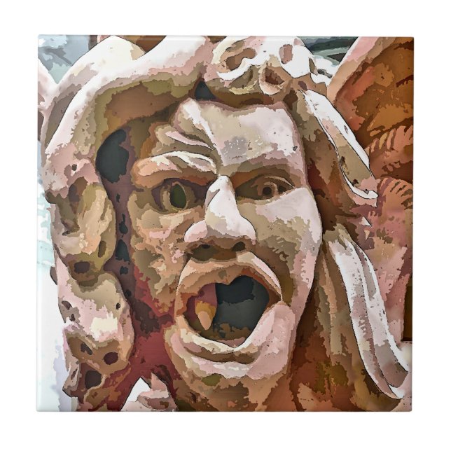 GARGOYLE KAKELPLATTA (Framsidan)