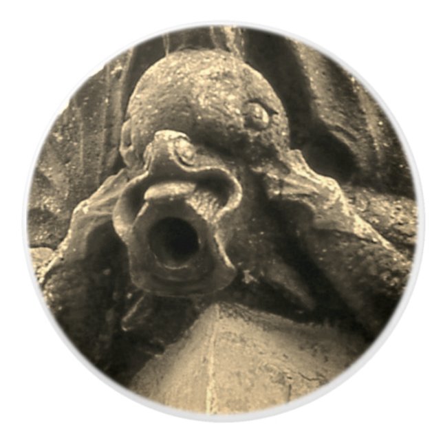 "Gargoyle" keramiskt Knob Knopp (Framsidan)