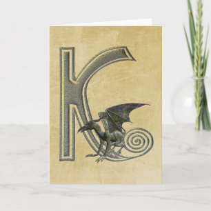 Gargoyle Monogram K Anteckningskort