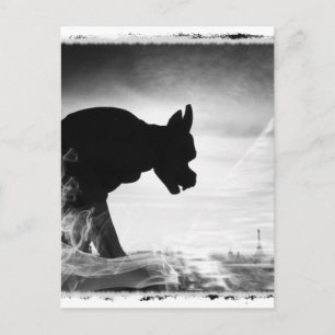 GARGOYLE NOTRE DAME PARIS FRANKRIKE VYKORT