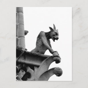 Gargoyle Overlook Paris Vykort