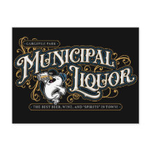 Gargoyle Park Kommunal Liquor vycard