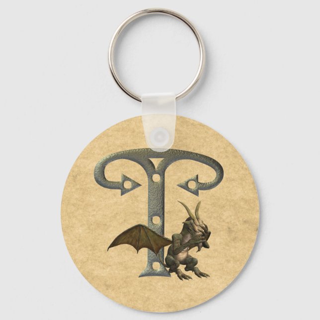 Gargoyles Monogram T Nyckelring (Framsida)