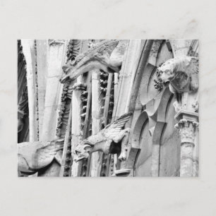Gargoyles, Notre Dame de Paris-katedralen, Paris Vykort