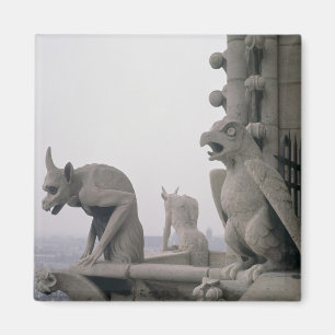 Gargoyles på balustraden av det stort magnet