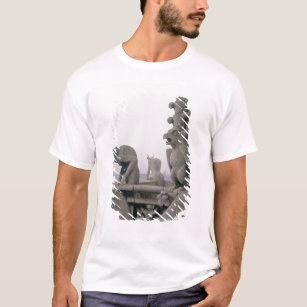 Gargoyles på balustraden av det stort tee shirt