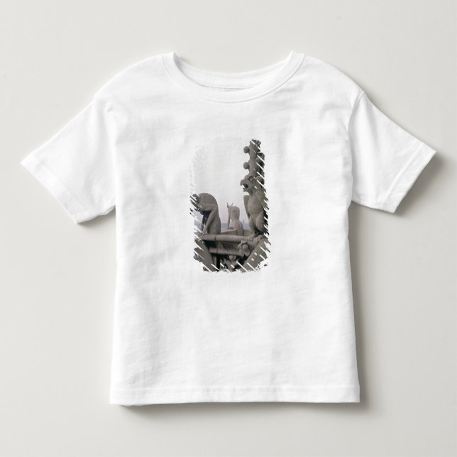 Gargoyles på balustraden av det stort tee shirt (Framsida)