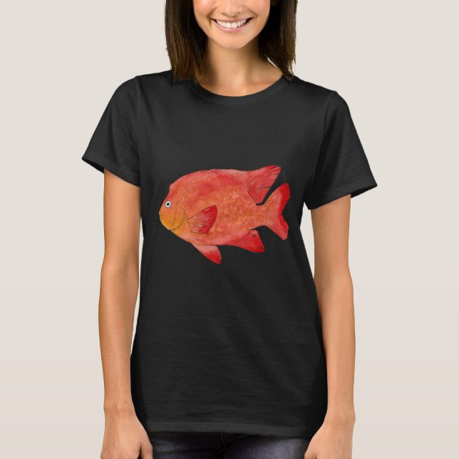 GARIBALDI FISK-Hypsypops rubicundus T Shirt (Framsida)