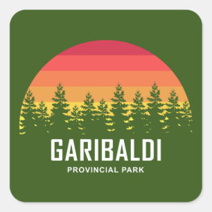 Garibaldi Provincial Park Fyrkantigt Klistermärke
