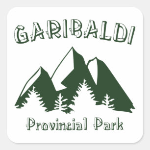 Garibaldi Provincial Park Fyrkantigt Klistermärke