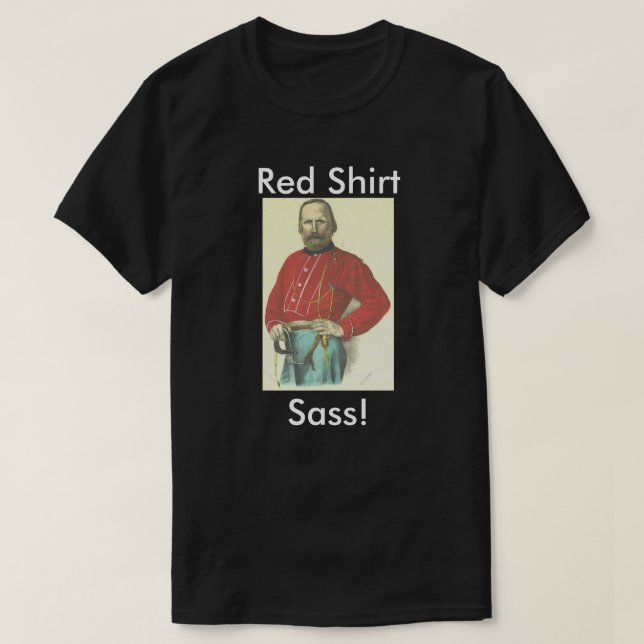 Garibaldi röda skjortor tee (Design framsida)
