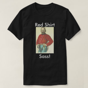 Garibaldi röda skjortor tee shirt