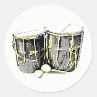 Garifuna Drum Stickers Runt Klistermärke