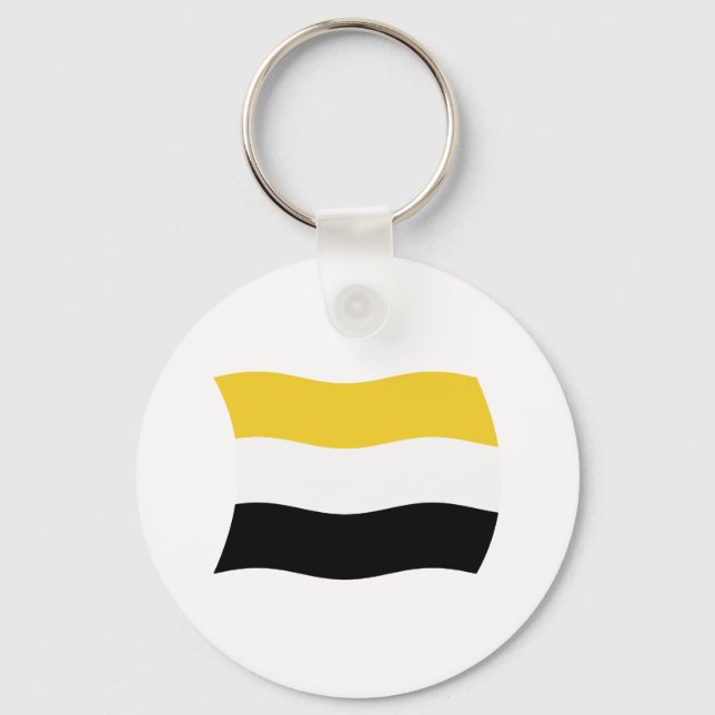 Garifuna Flagga Keychain Nyckelring (Framsida)
