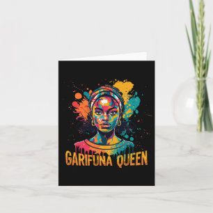 Garifuna Queen Design for Honduras Caribbean Afro Kort