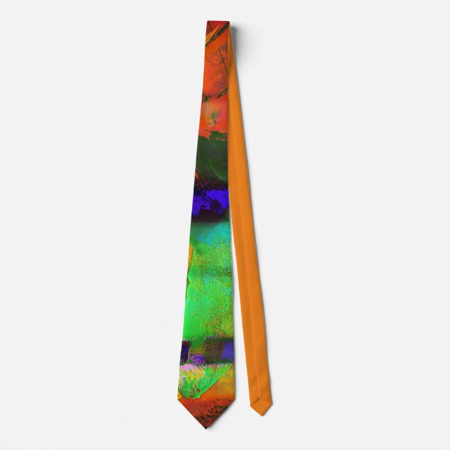 Garish Grönt Fish Necktie Slips (Framsida)