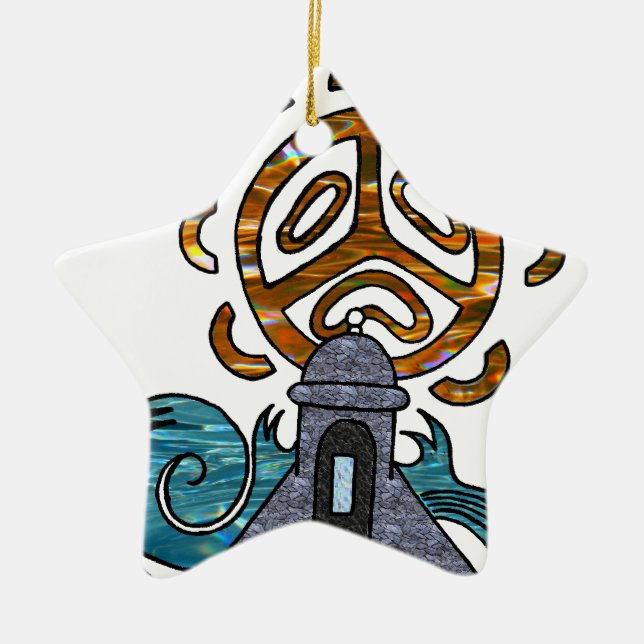 garita del diablo y solenoid Taino Julgransprydnad Keramik (Framsidan)