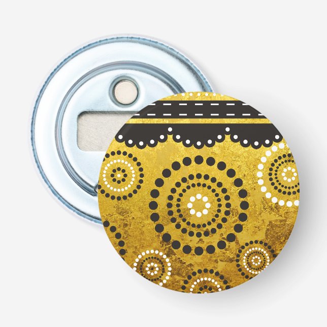 Garland ARTdeco svartvit + din bakgrund Flasköppnare (Framsidan)