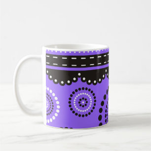 Garland ARTdeco svartvit + rygg från färg Kaffemugg