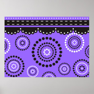 Garland ARTdeco svartvit + rygg från färg Poster