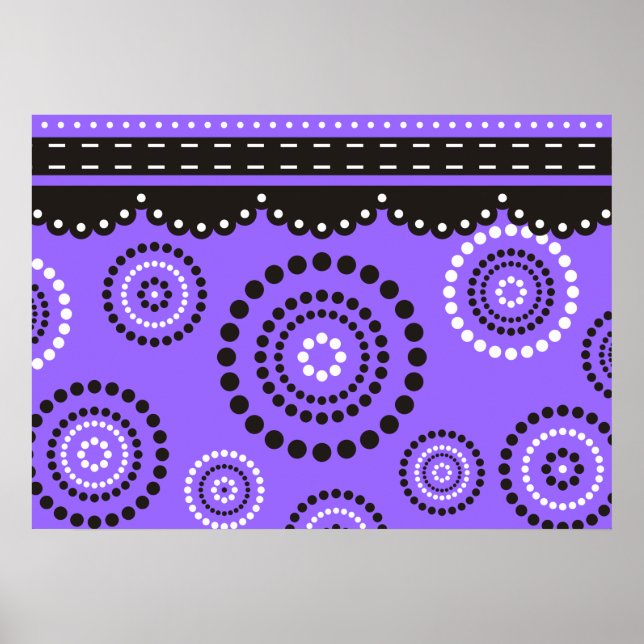 Garland ARTdeco svartvit + rygg från färg Poster (Framsidan)