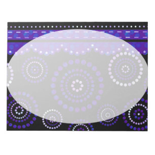 Garland ARTdeco violett blå + din bakgrundsfärg Anteckningsblock