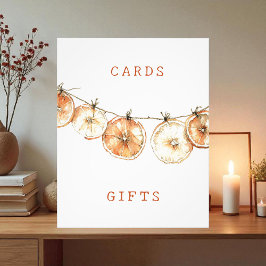 Garland Bröllopskort & Gifts-skylt för torkad Oran Fototryck