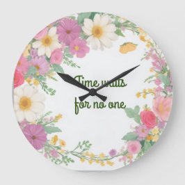 Garland Flowers Clock Stor Klocka