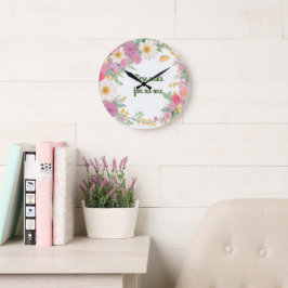 Garland Flowers Clock Stor Klocka