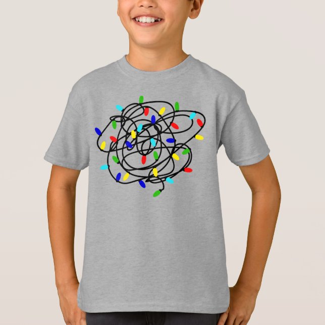 Garland jul Ljus-87878 T Shirt (Framsida)