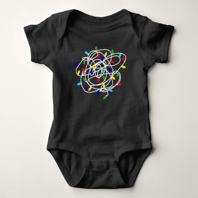 Garland jul Ljus T Shirt (Framsida)