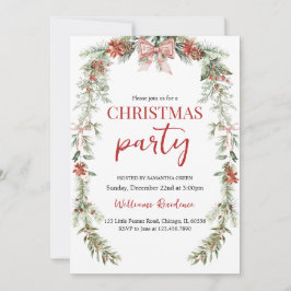 Garland jul Party Inbjudningar