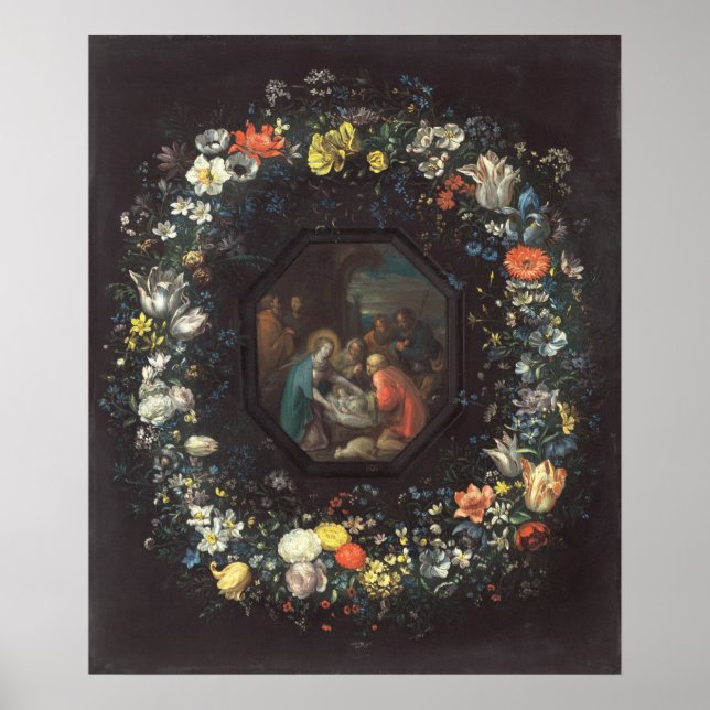 Garland of Flowers - Frans Francken Fine Art Poster (Framsidan)