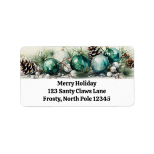 Garland of Yuletide Joy Returetiketters Adressetikett