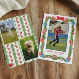 Garland Photo Watercolor jul-fotboll Julkort