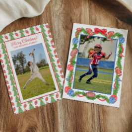 Garland Photo Watercolor jul-fotboll Julkort