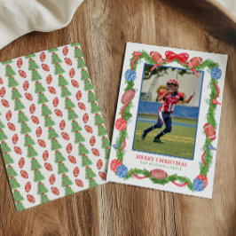Garland Photo Watercolor jul-fotboll Julkort