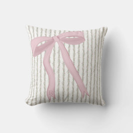 Garland Rosa Bow Monogram Helgdag Kudde