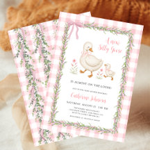Garland Silly Goose Rosa Rutigt Babyfirande