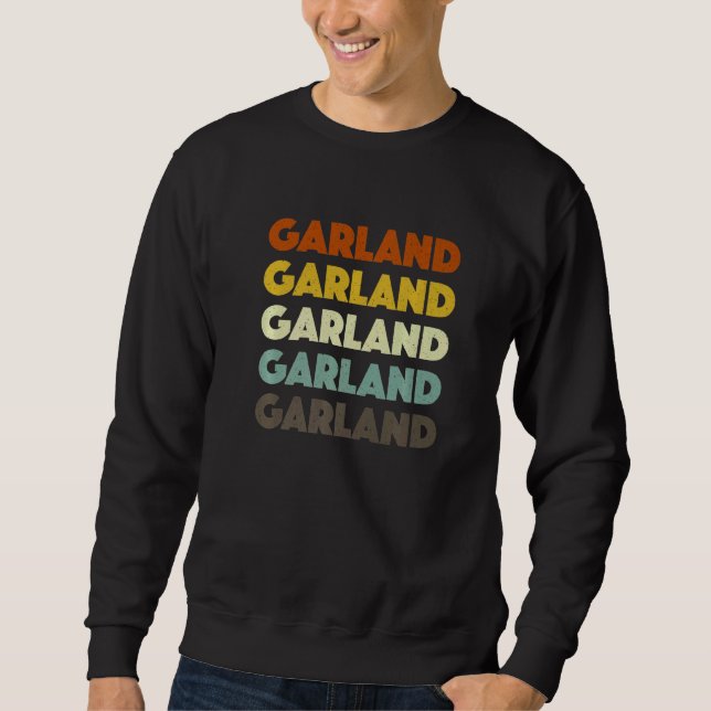 Garland Texas American Tx Usa Hometown Resident Lång Ärmad Tröja (Framsida)