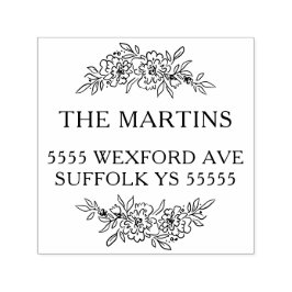 Garlands Adress Design Självfärgande Stämpel