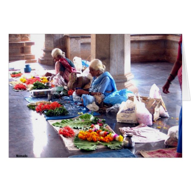 Garlands of Flowers Hälsningskort (Framsidan Horizontal)