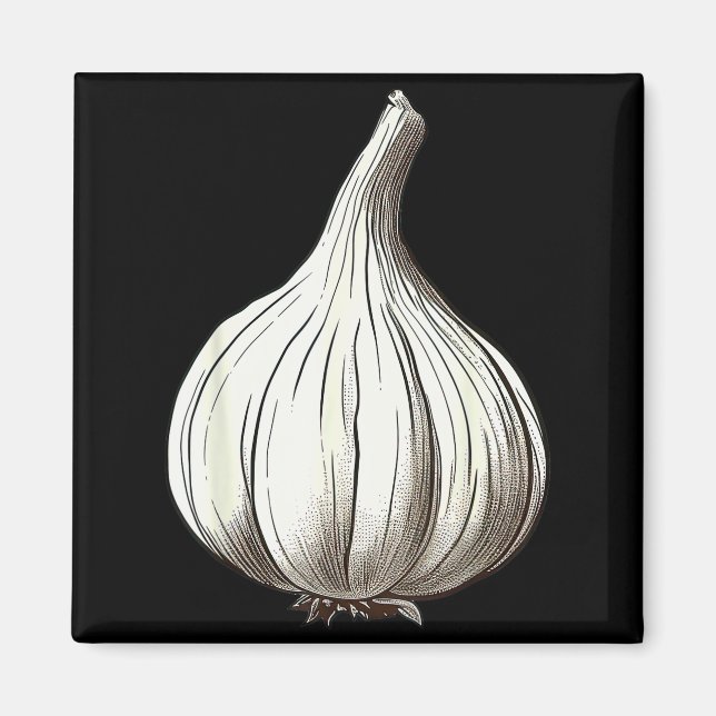 Garlic Lazy Easy Funny Matching Halloween Costume  Magnet (Framsidan)