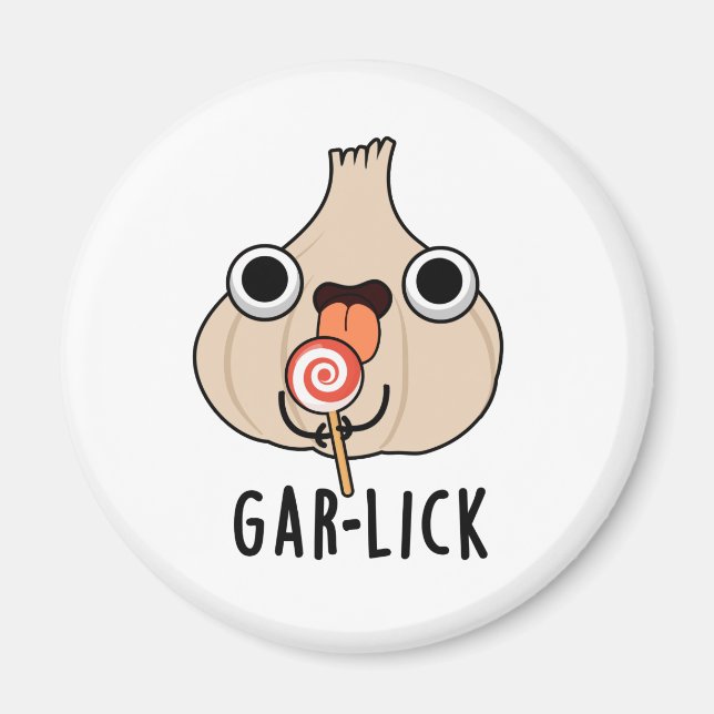 Garlick Funny Vitlic Herb Pun Magnet (Framsidan)