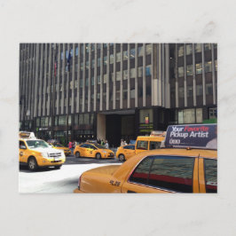 Garment District Taxi Gult Cab New York City NYC Vykort