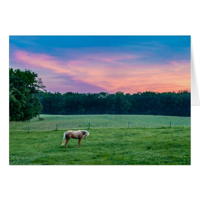 Garmin med solnedgång hälsningskort (Framsidan Horizontal)