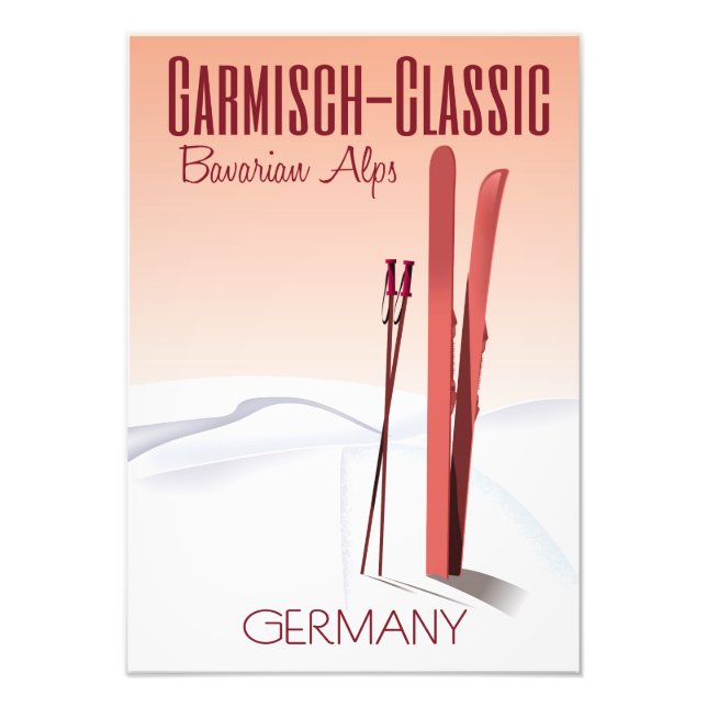 Garmisch Classic,Bayerska Alpernor Ski poster (Framsidan)