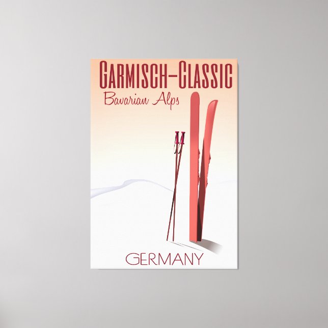 Garmisch Classic,Bayerska Alpernor Ski poster Canvastryck (Framsida)